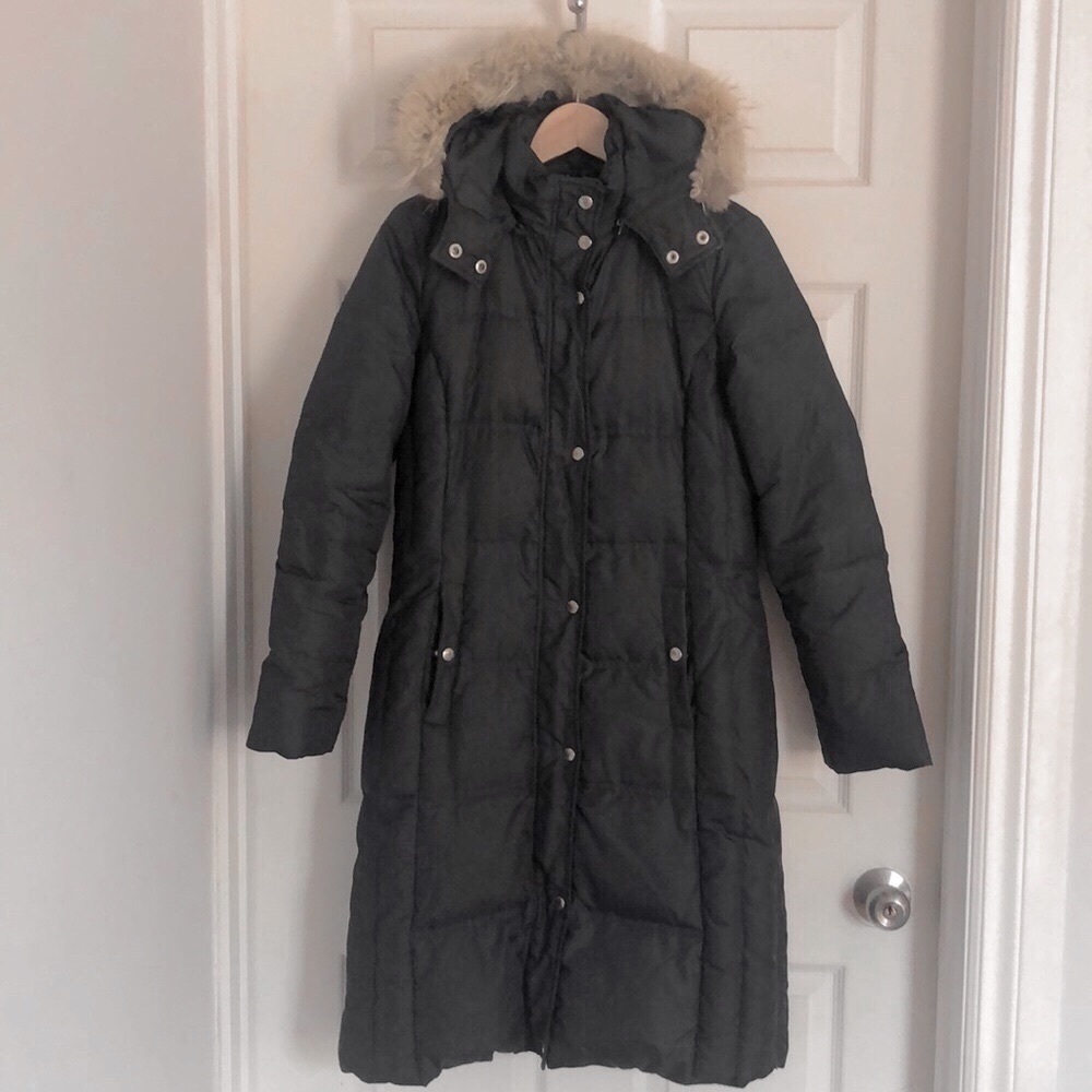 Michael Kors teal winter parka